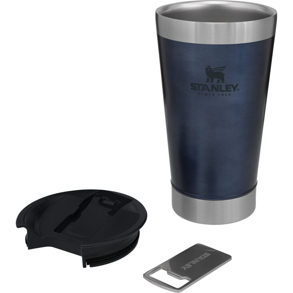 Logo Brands Washington Pint-Glas 473 Ml | Gestreift, Robustes Glas Für Bier, Limo & Mehr