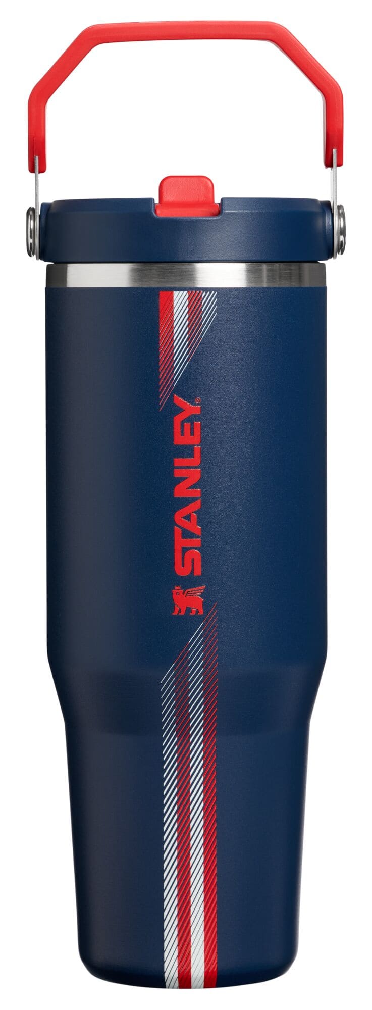 Large_JPG-The IceFlow Flip Straw 2.0 Tumbler 30OZ - Team Navy Red - Front